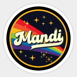 Mandi // Rainbow In Space Vintage Style Sticker